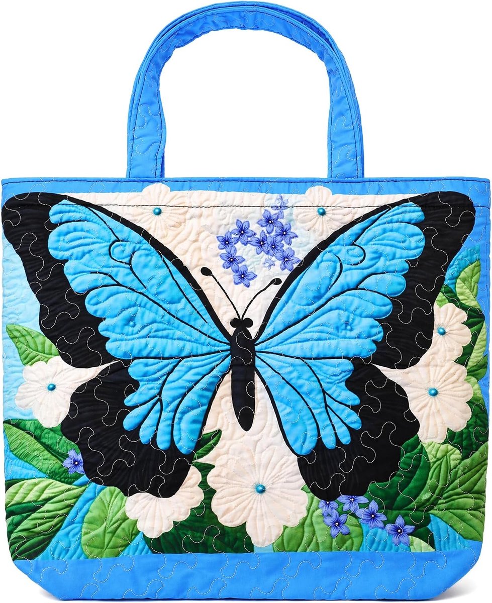 Draagtas dames groot - gewatteerd - geborduurd bloemenmotief - perfect voor winkelen - ShopVlot