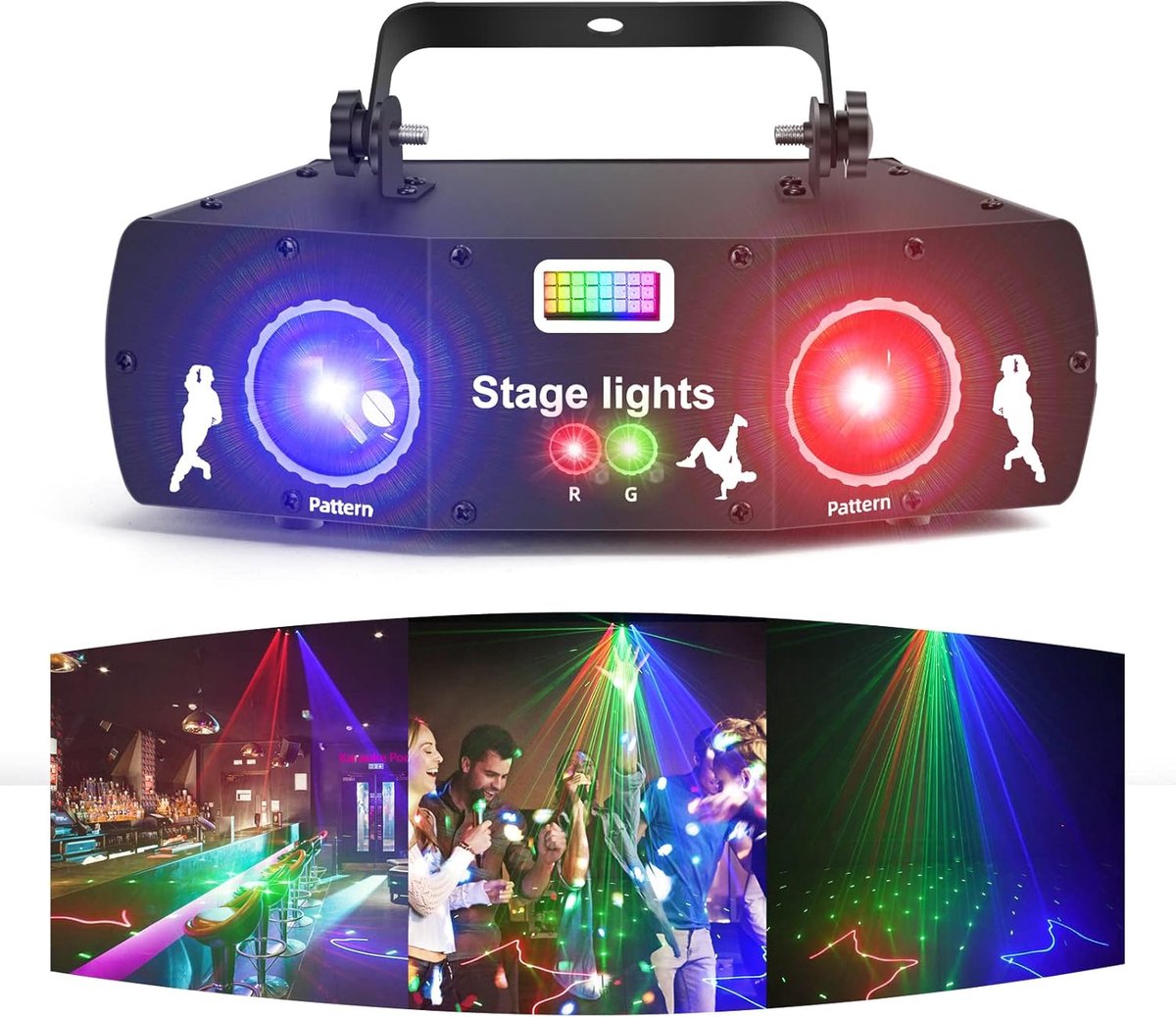Disco Light Party Lamp - 3D RGB Effect - DMX Spotlicht - Voor feesten en evenementen - ShopVlot