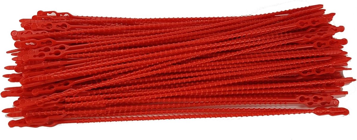 Kabelbinders 320mm - Rood - 100 stuks - Ideaal voor het verpakken van spullen - ShopVlot