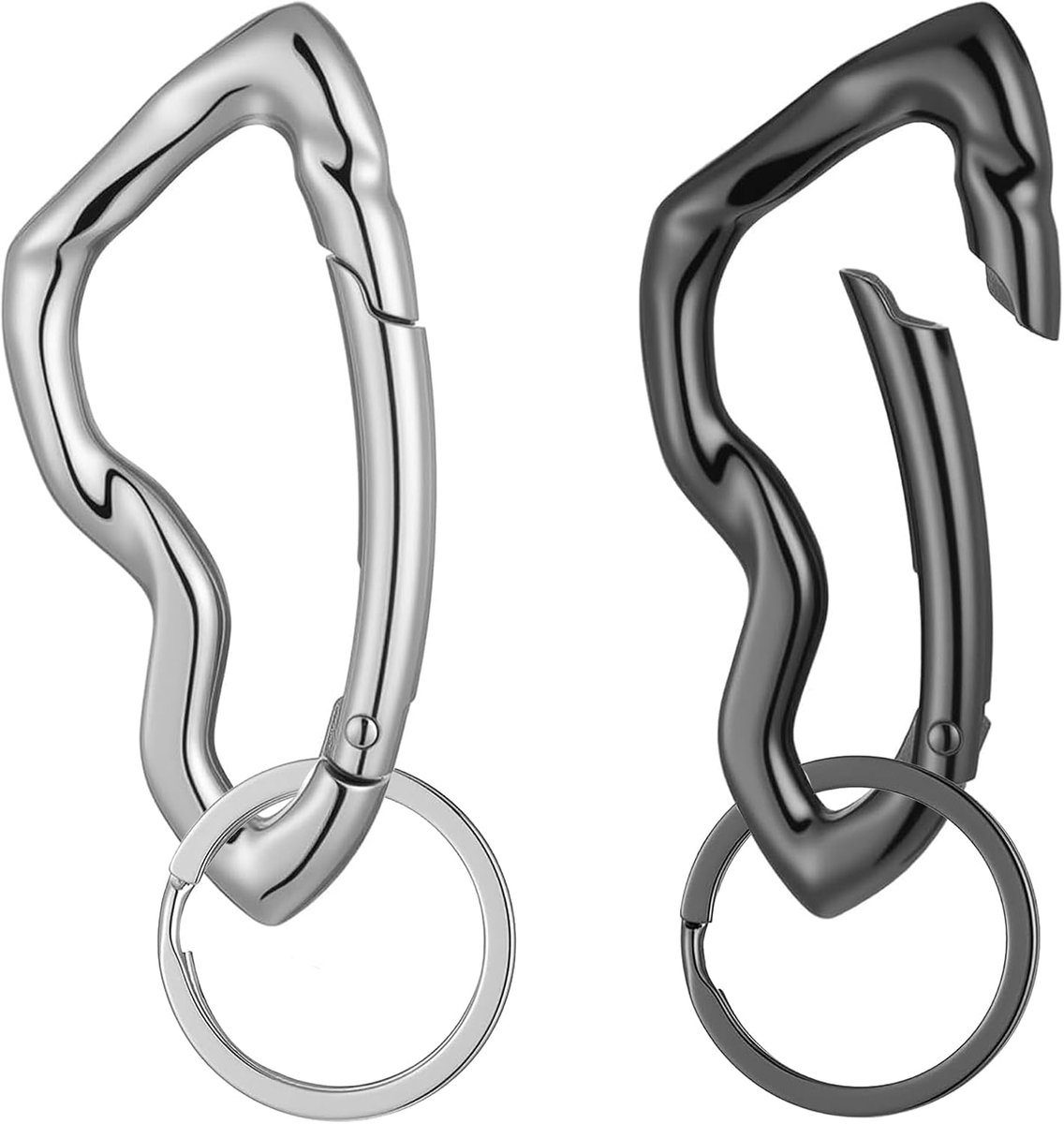 Oorlogsbijl sleutelhangers 2-pack - 30 mm platte ringen - coole Y2K-stijl - duurzaam voor sleutels en tassen - ShopVlot