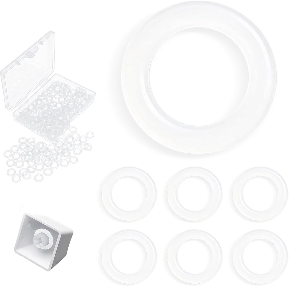 Silikons O-Ring Keyboard Damper Set - 220pcs Geluiddemping - Voor Cherry MX Toetsenborden - Comfortabel typen - ShopVlot