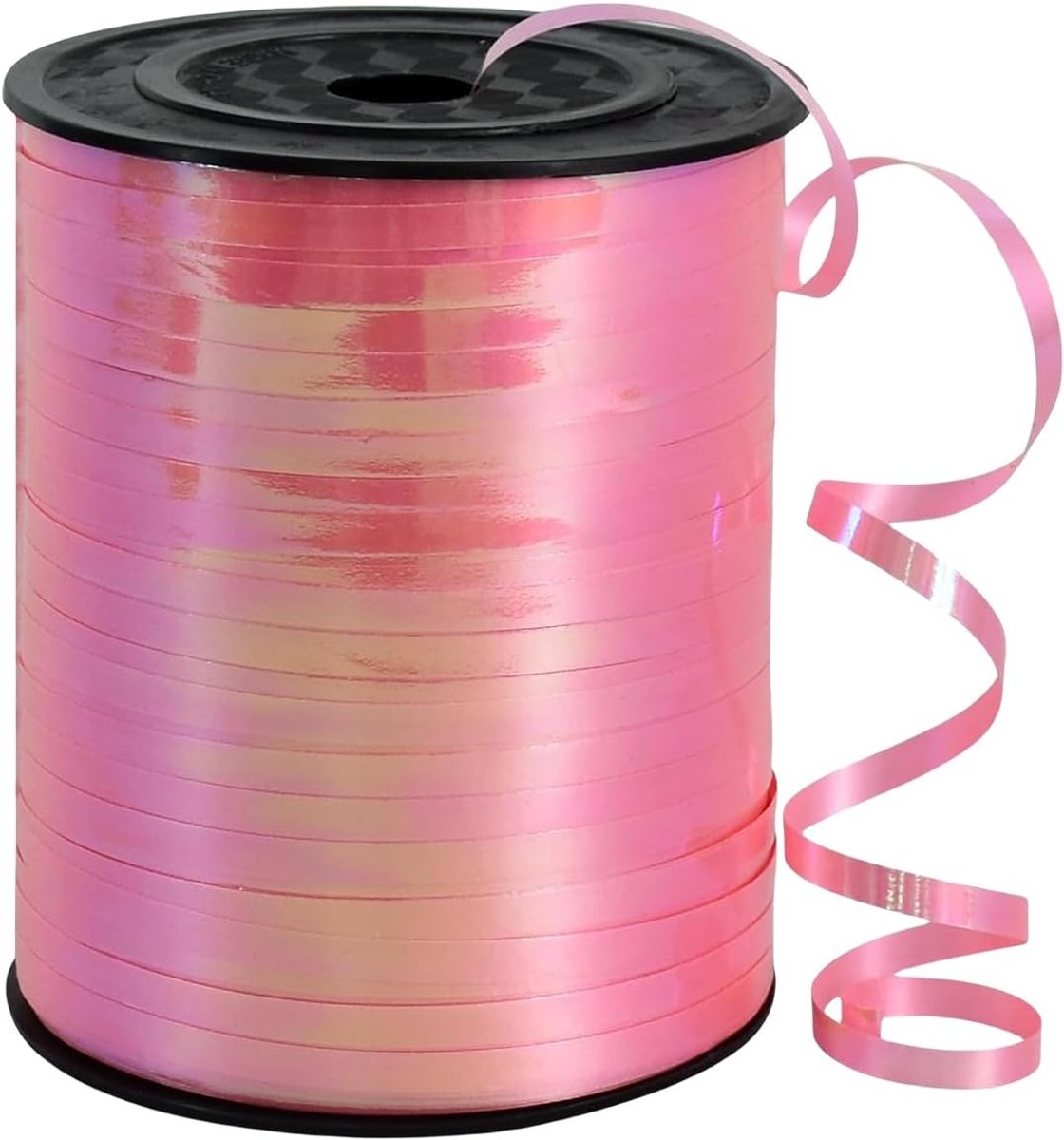 500 yard roze krullend lint 5mm voor ballonnen, 424m geribbeld ballonlint ballonstreng glanzend holografische linten voor cadeauverpakking knutselen, Kerstmis verjaardag bruiloft feest decoraties