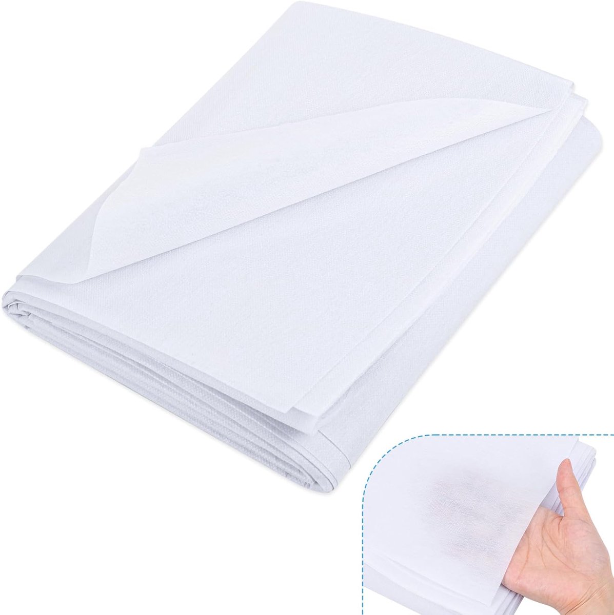 200 cm x 100 cm tussenstof om te strijken, 50 g/m², gemiddeld gewicht, zelfklevende tussenlaag, zekeringsplaat ter versterking van de rimpels, knutselen, naaien, wit