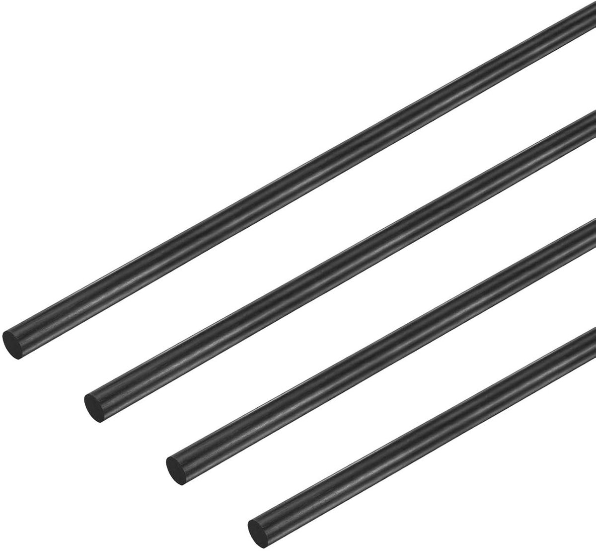 Koolstofvezelstaven, 100 mm lengte, 3 mm diameter, koolstofvezel, massief mat, stang voor RC-vliegtuig/doe-het-zelf knutselen/quadcopter arm/modelbouw, draak, vleugelbuis, 3,94 x