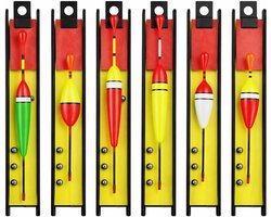 6PCS Flotadores de Pesca y Anzuelos de Pesca Mar Set con Plomada y Sedal para Piscina, Lago y Salvaje - Alta Flotabilidad y Rotación 360°