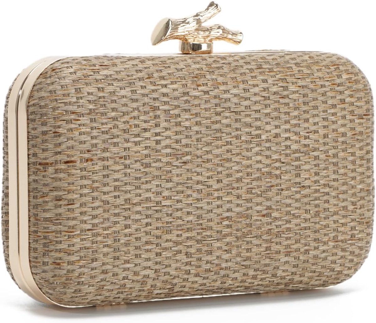 Stro Avondtas Handgeweven Clutch Purse Bruiloft Zomer Strand Handtas Crossbody Tas