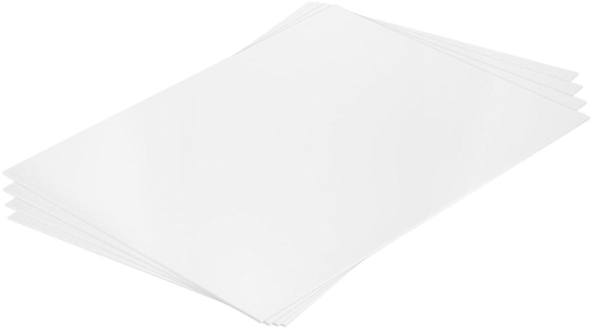 4 stuks ABS kunststofplaat, ABS plaat 40x30cm 0,5mm dik voor knutselen, modelbouw, auto reparatie, wit