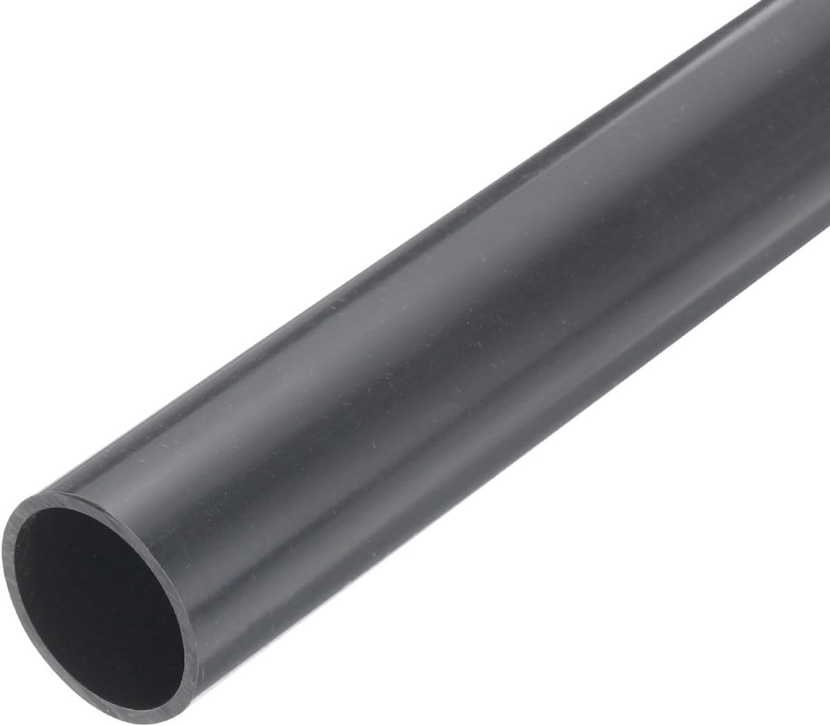 Pvc-buis, diameter 28,2 mm, lengte 0,23 m, rond, kunststof buis voor tuin, aquarium, waterleiding, kabelgoot, ventilatiebuis (donkergrijs)