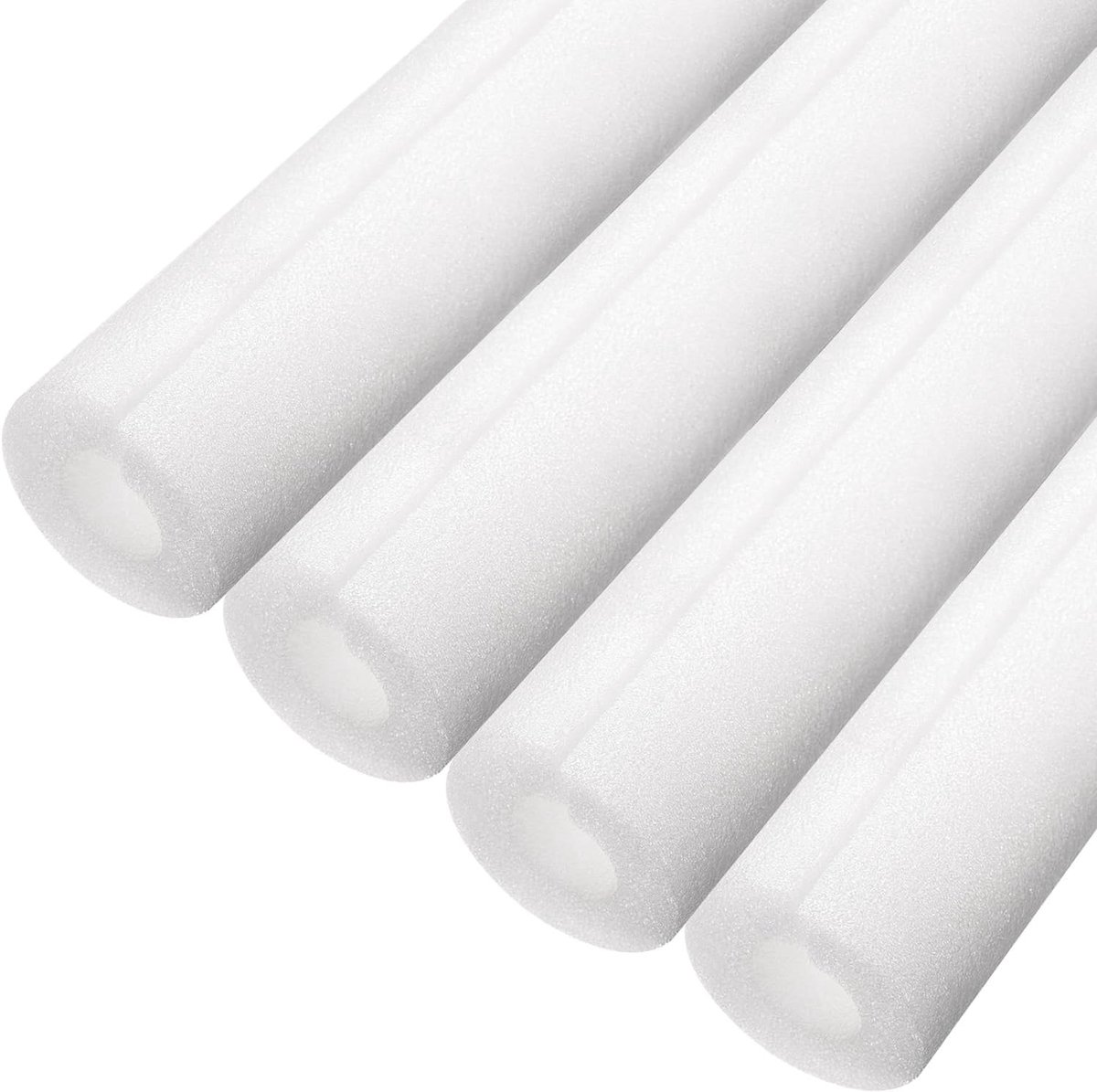 Buisisolatieschuimbuis, sleufisolatie, 10 mm (3/8 inch) ID 22 mm OD 3ft vorstbescherming voor koperen buis, wit, 4 stuks