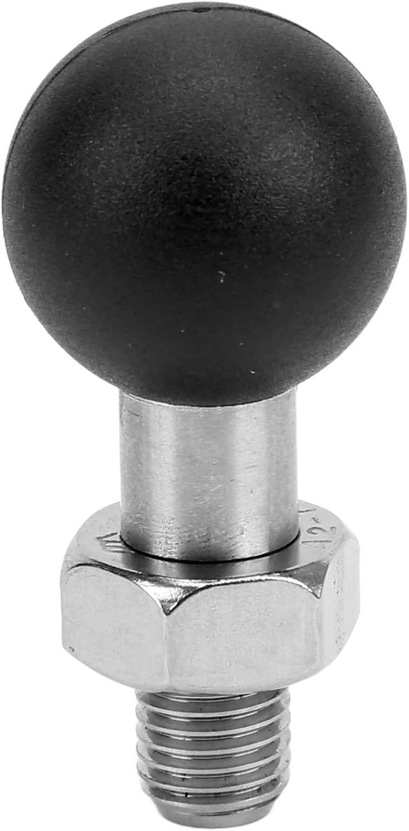 Draad Bal Basis, Rubber Rvs Motorfiets Achteruitkijkspiegel Bal Hoofd Beugel Rechtshandig Draad Roestvrij Universele Accessoire:(M10*1.25)