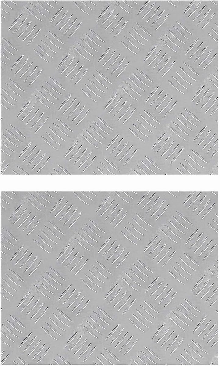 Rechthoekig, aluminium, 50 x 40 cm, zilver, antislip, traptrede voor binnen en buiten, veiligheid en stijl voor huis, kantoor, tuin