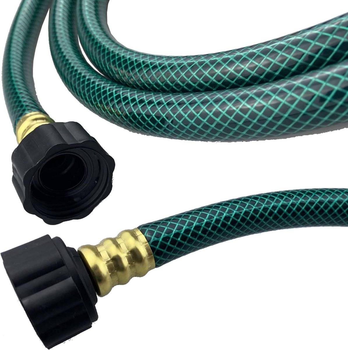 PVC Tuinslang - Waterslang Flexibel - Gazon Besproeien - Lekvrije Messing Fittingen - 1/2 inch x 10 FT - Groen – foto 5
