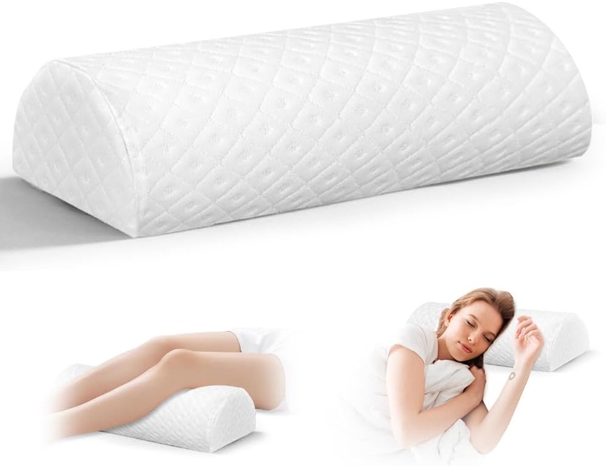 Ergonomisch kussen - Semicirculaire traagschuim - Wasbaar - Ondersteunt nek en knieën - ShopVlot