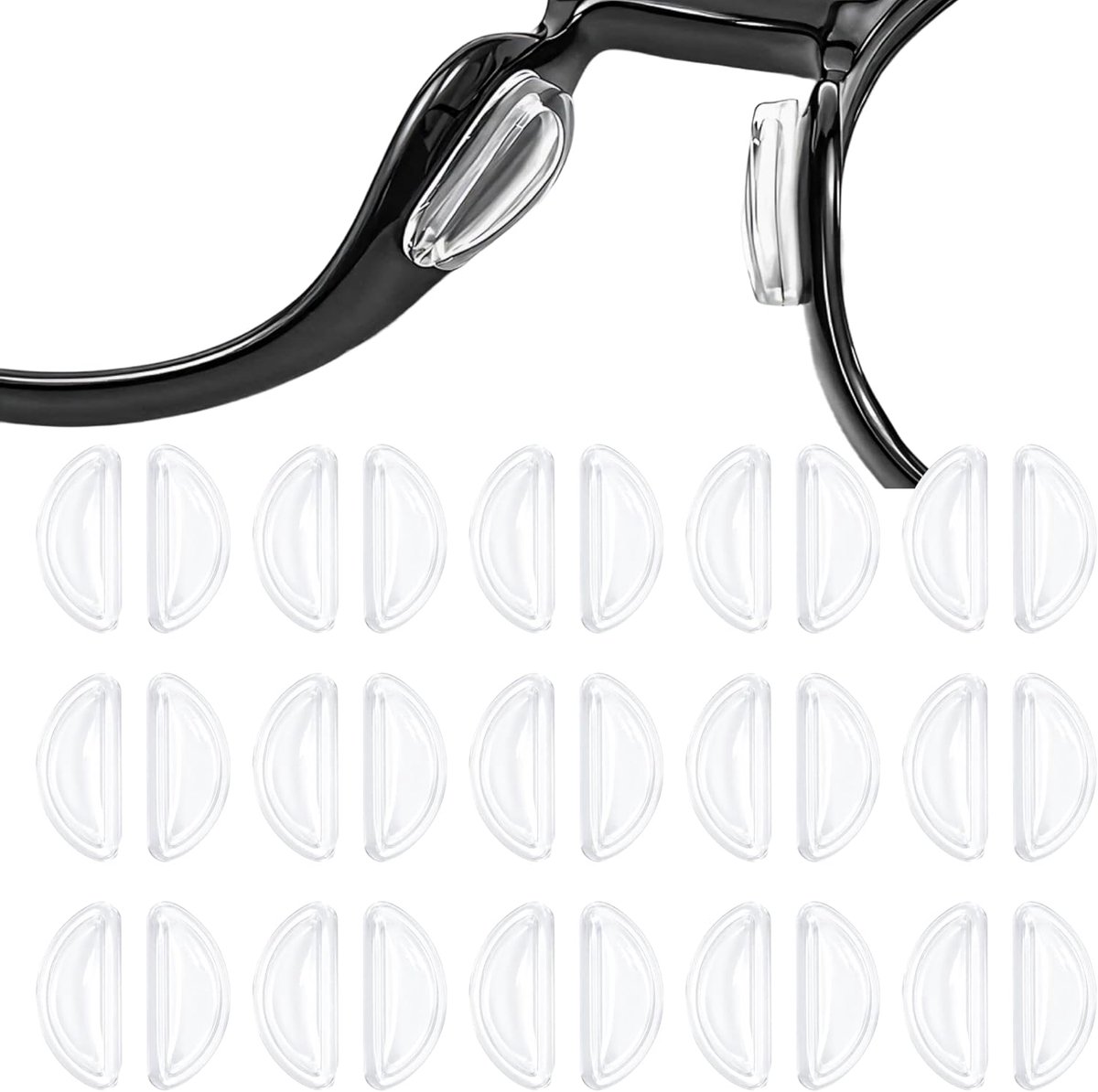 Brillenneuspads 3 mm - transparant siliconen - zelfklevend - vervangende neuspads voor brillen - ShopVlot