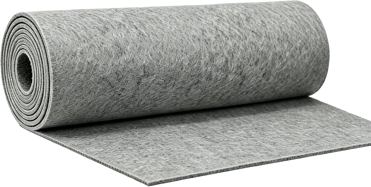 Viltstof 5 mm per meter - lichtgrijs - duurzaam polyester - ideaal voor knutselprojecten - ShopVlot