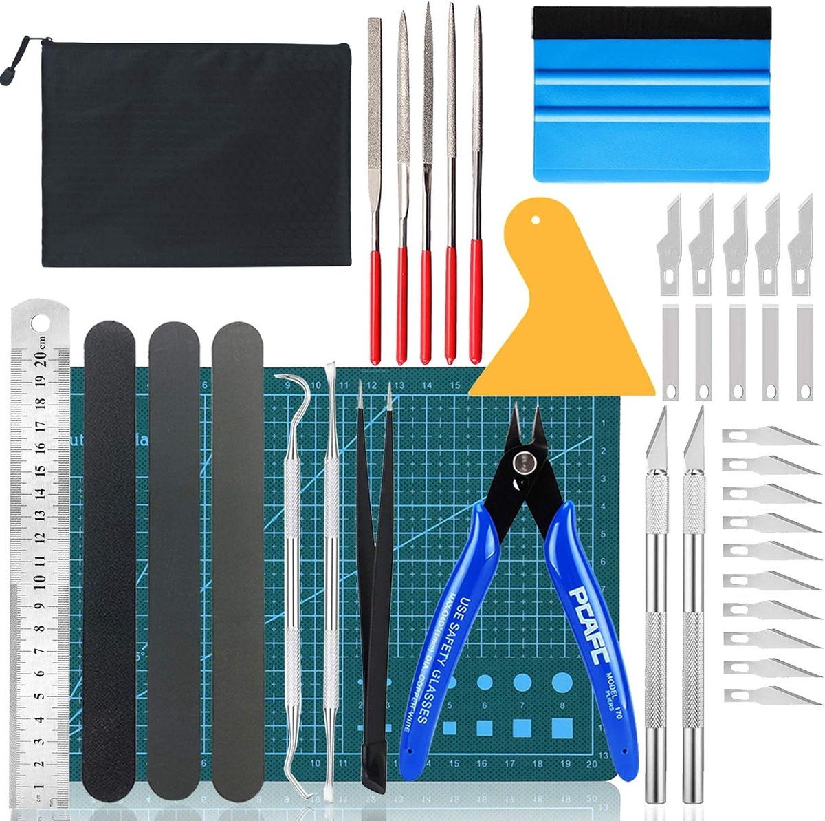 DIY knutsel gereedschap set 39 delig - modelbouw accessoires - inclusief A5 mat en gereedschap - ShopVlot