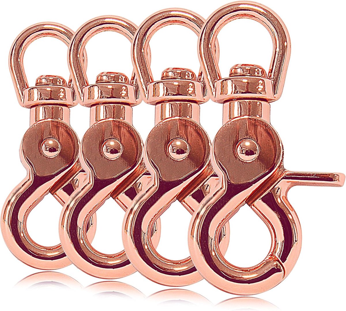 Scissor Carabiner Haak 61 mm - Legering Staal - Draaiende Kop - Ideaal voor Hond Leiding - ShopVlot