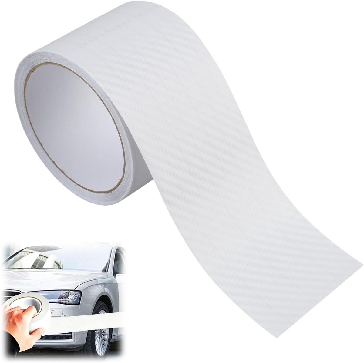 Deurscharnier Bescherming 7 cm x 10 m - Zwart Carbon Fiber Stickers - Zelfklevend voor Auto Deuren - ShopVlot