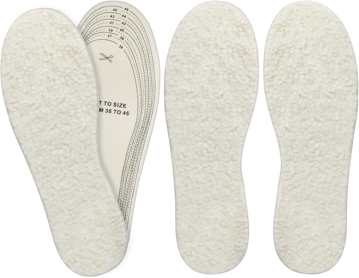 Schoeneninlegzolen winter 36-46 - Lamswol - Warmte en comfort - Ideaal voor koude dagen - ShopVlot