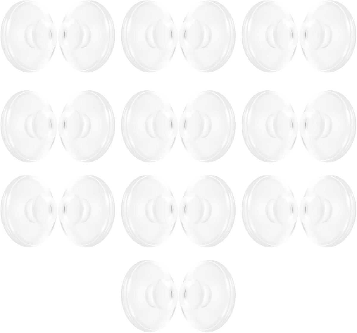 Nose pads 9mm - siliconen - rond - vervangingsset voor Lindberg Air Titanium - ShopVlot