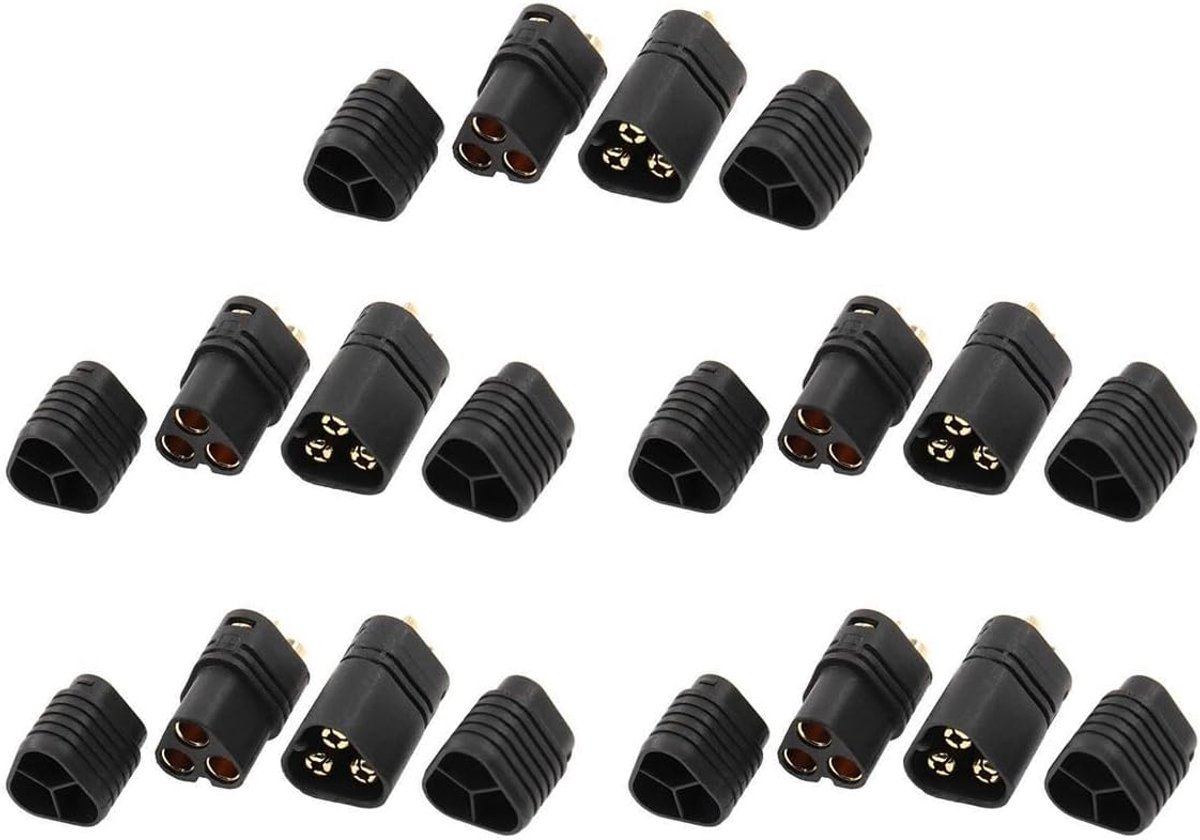 MT60 connector set 3 pin - mannelijke en vrouwelijke connectoren - hoge stroomcapaciteit - ShopVlot