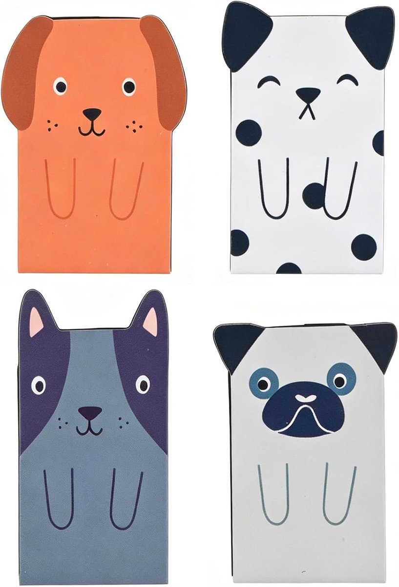 Magnetische boekenleggers 8 stuks - cartoon ontwerpen - zachte magneten - perfect voor boekenliefhebbers - ShopVlot