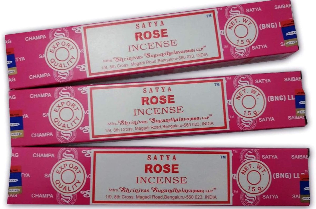 Wierookstokjes 3x15g - Rozengeur - Natuurlijke aromatherapie - Langdurige geur - ShopVlot