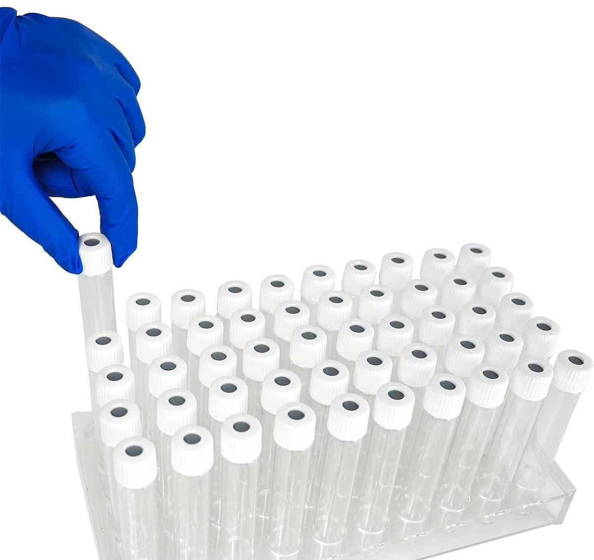 Exetainer 12 ml flessen - silicone coating - 100 stuks - voor ademtest - ShopVlot