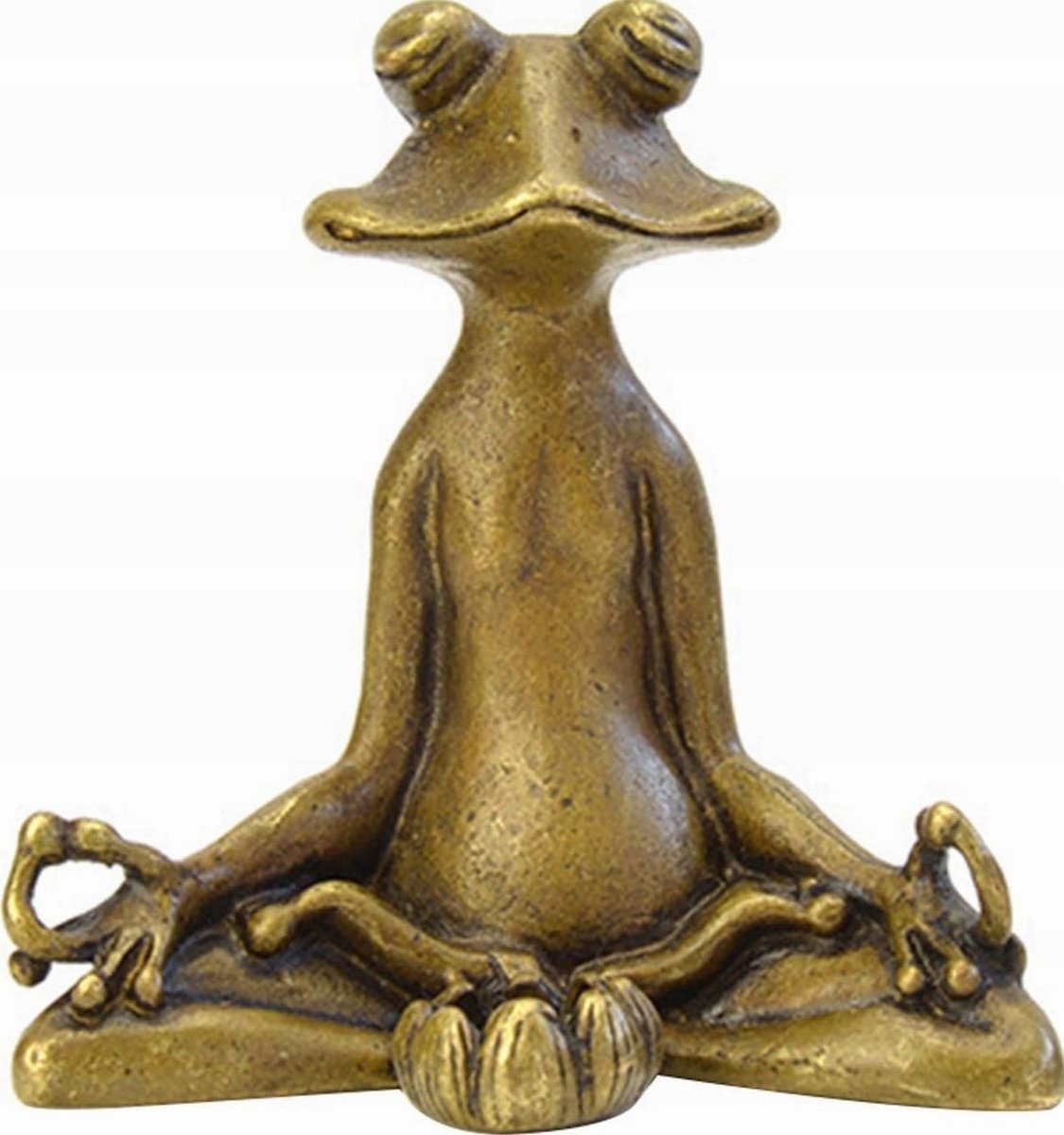 Merkloze Metalen Meditatie Kikker Figuur - 5 cm Decoratie