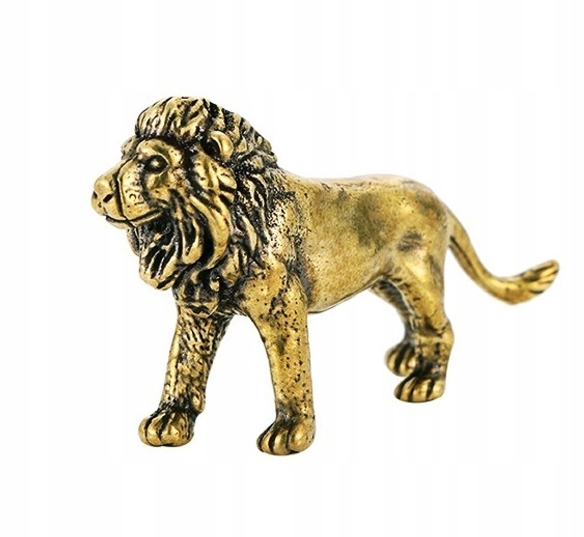 Messing Leeuw Figuur - Luxe Bureau Decoratie