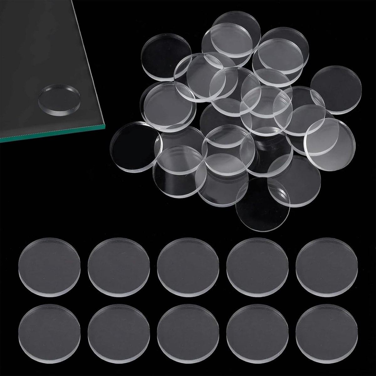 Rubberen buffers 16 stuks - antislip pads - pvc-elastische buffer - ideaal voor glasplaat en tafelblad - ShopVlot