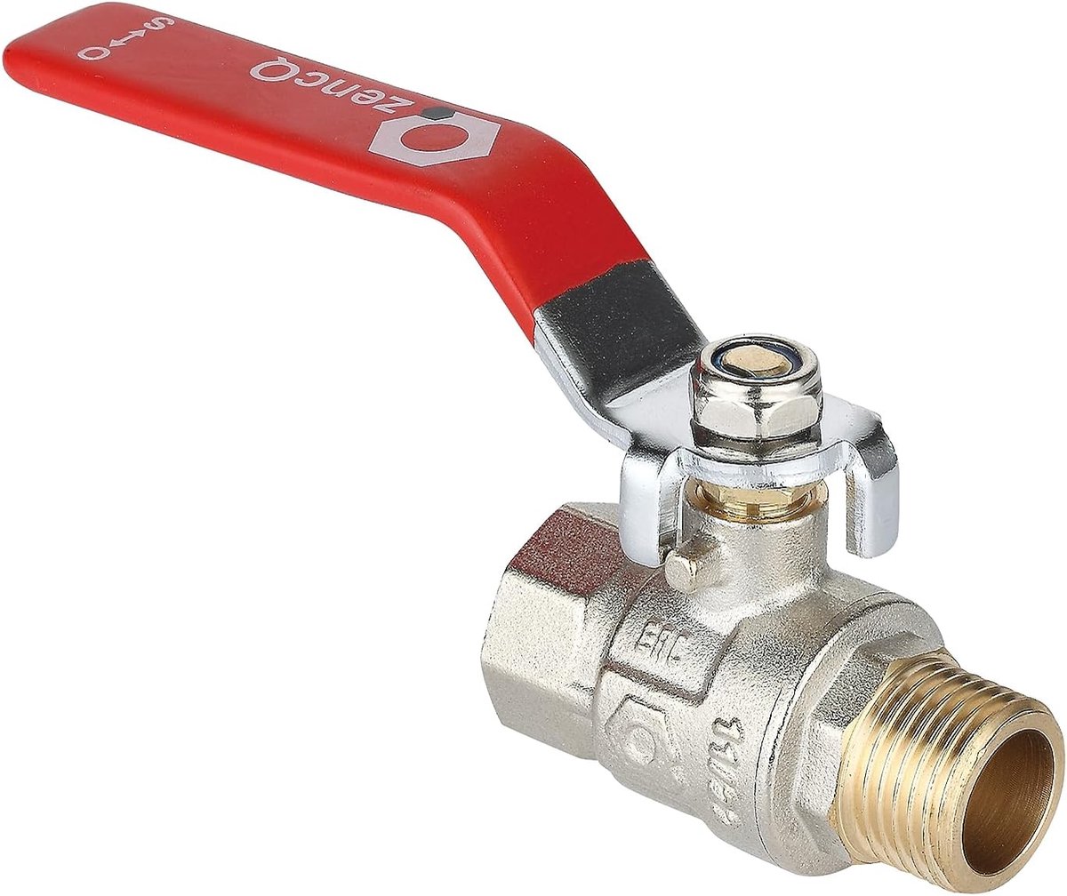 Kogelklep 1/2" MF - Verchroomd messing - Volle doorgang - Geschikt voor hoge druk - ShopVlot