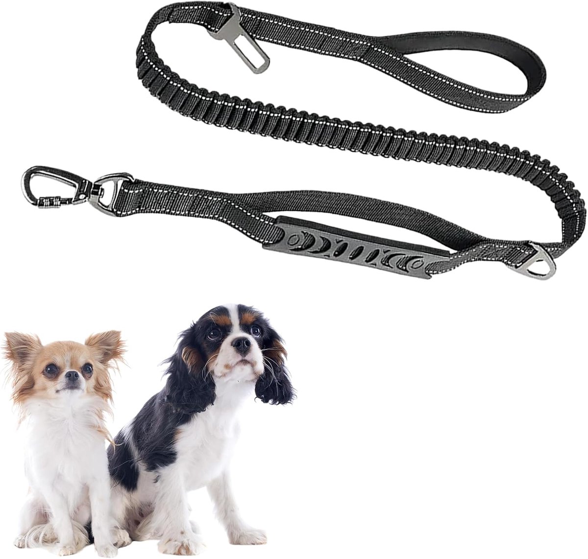Hondentuig met Handgreep - Zwart - Reflecterende Strepen - Ideaal voor Jogging en Wandelen - ShopVlot