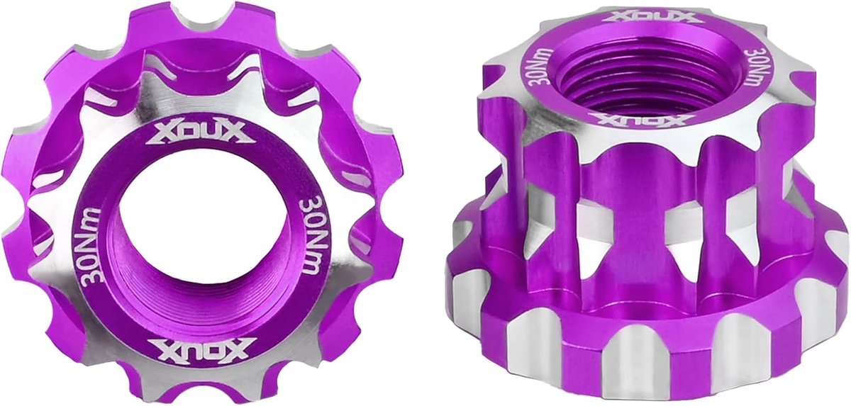 BMX asmoeren 10 mm - paars - precisie gemonteerd - perfecte pasvorm voor BMX-fietsen - ShopVlot