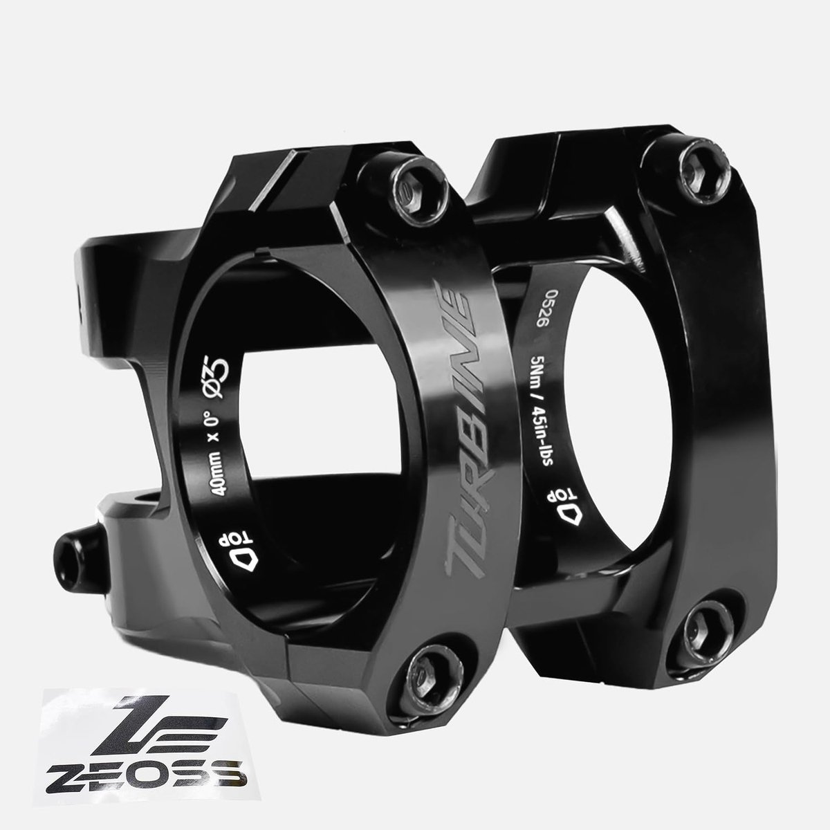 Fiets stuurpen 35x40mm - zwart - +/- 0 graden - ideaal voor downhill rijden - ShopVlot