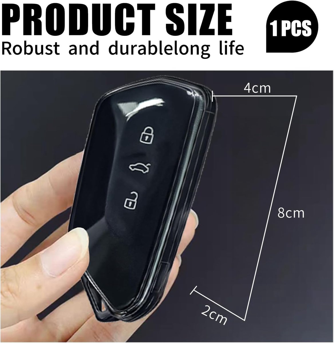 Autosleutelhoes VW Golf 8 - Silicone TPU - Flexibel en duurzaam - Bescherming tegen krassen - ShopVlot