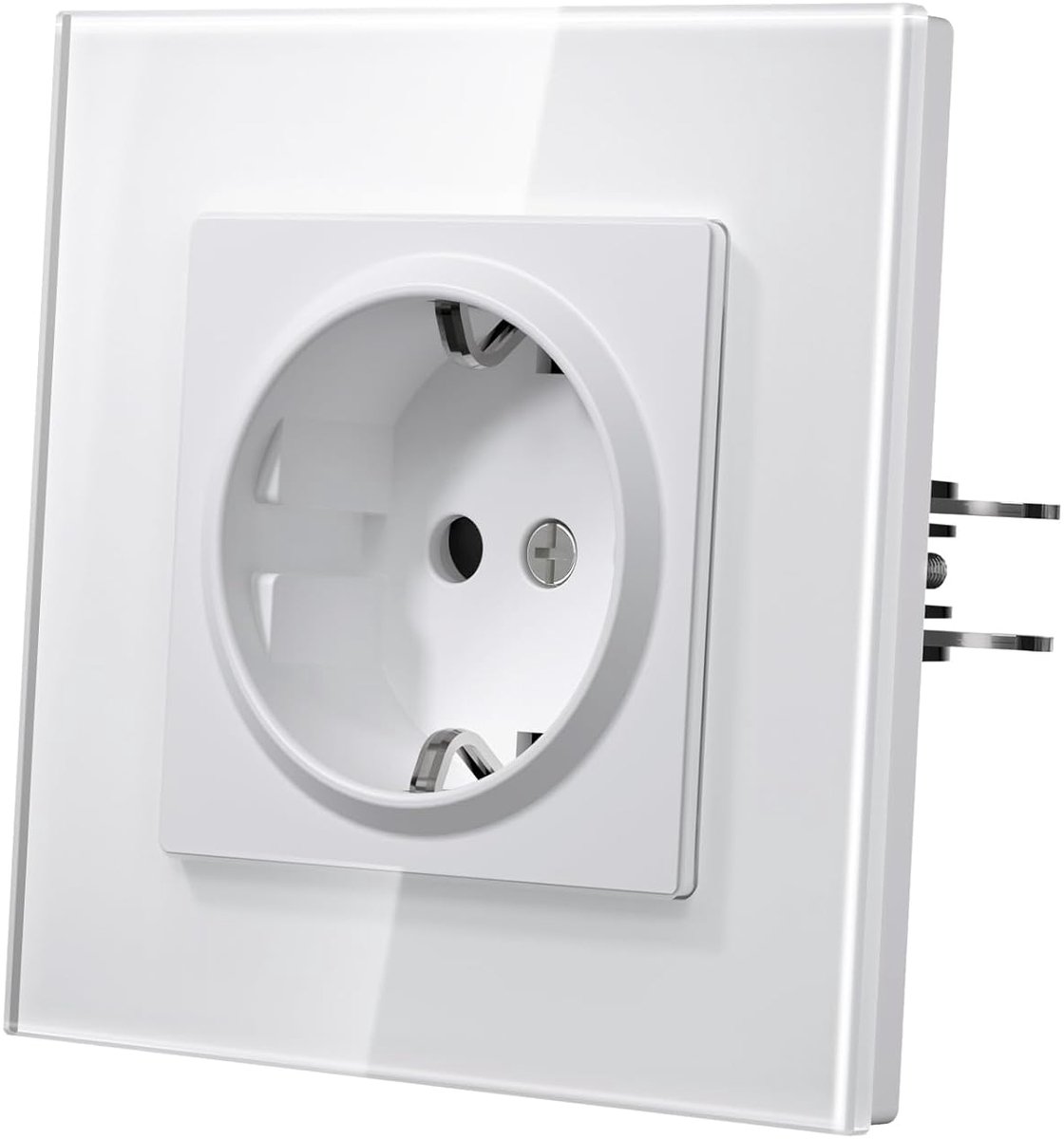 Inbouw stopcontact 1-voudig - glas - modern design - eenvoudig te installeren - ShopVlot