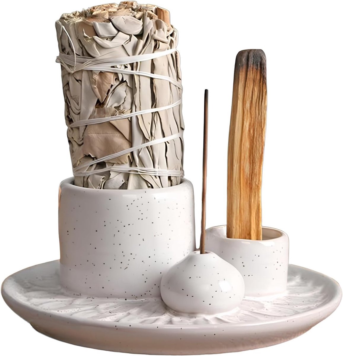 Wierookhouder 4 in 1 - Keramisch - Uniek ontwerp - Ideaal voor yoga en meditatie - ShopVlot