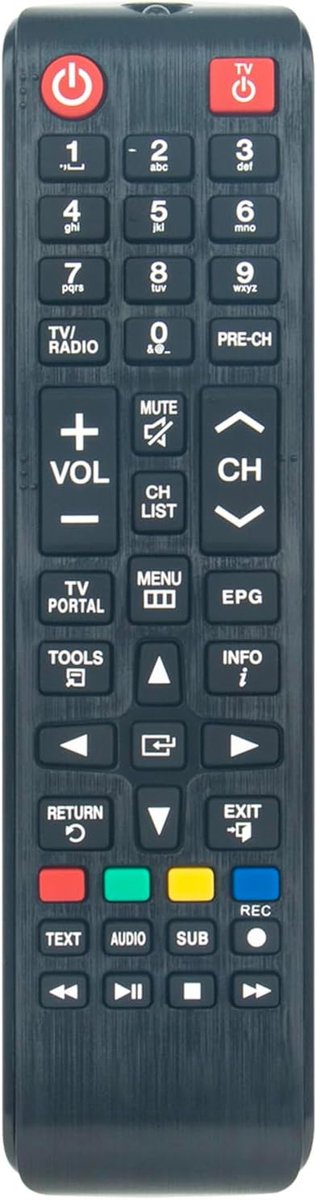 Afstandsbediening vervanging - Geschikt voor Samsung MEDIENBOX HD+, GX-SM530, GXMB540TLZG - Eenvoudig te gebruiken - ShopVlot