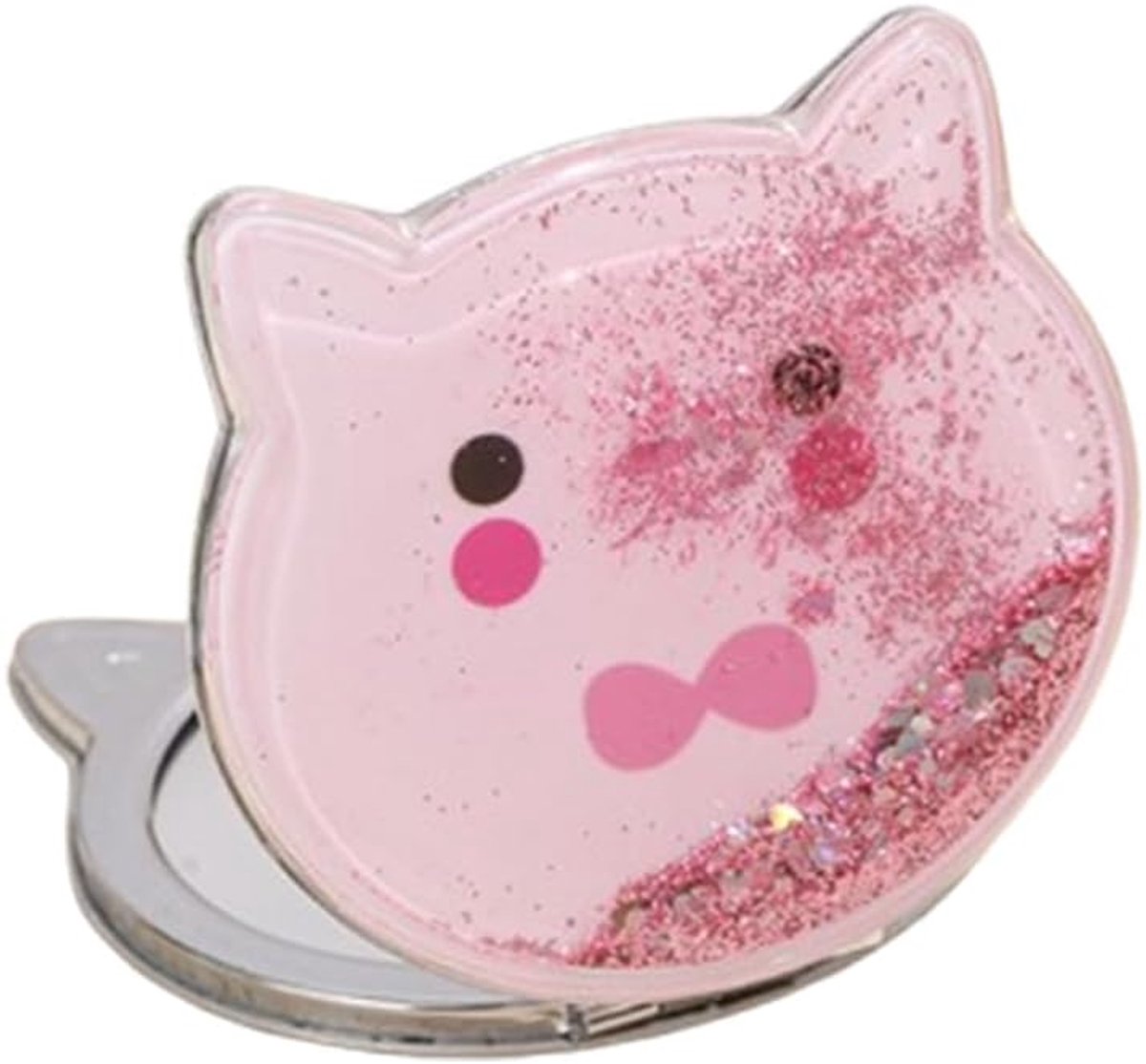 Compacte spiegel 7 x 7,5 cm - mini-kattenspiegel - dubbelzijdig - ideaal voor reizen - ShopVlot