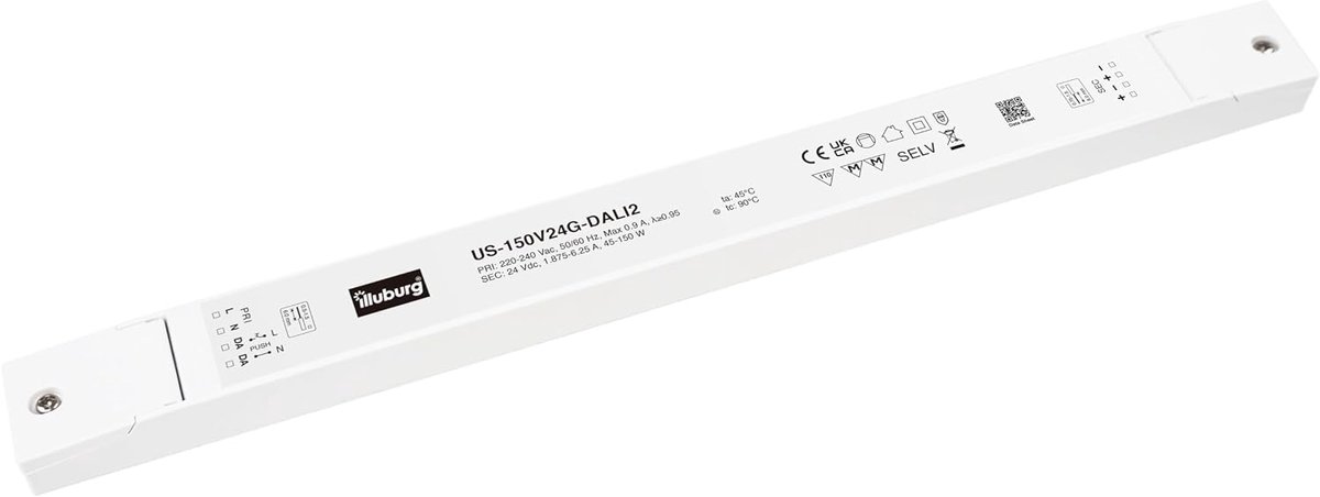 LED driver 24 V 150 W - DALI-2 dimbaar - push button - ideaal voor LED strips - ShopVlot