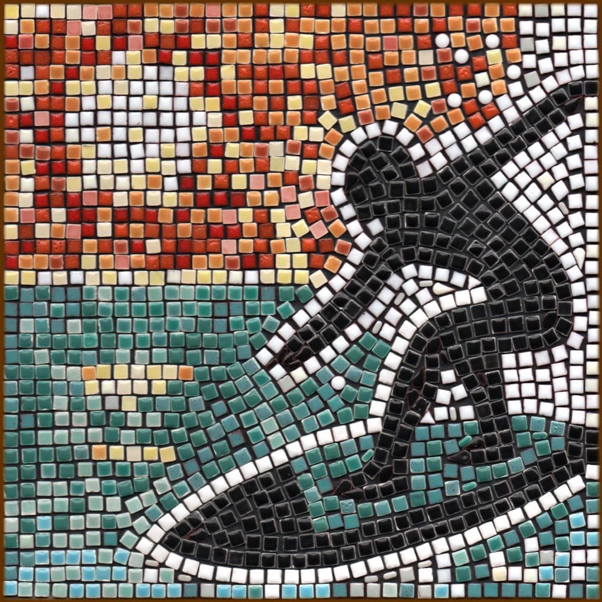 Mosaic set 20 x 20 cm - surfer design - meer dan 1500 tegels - creatieve ervaring zonder snijden - ShopVlot