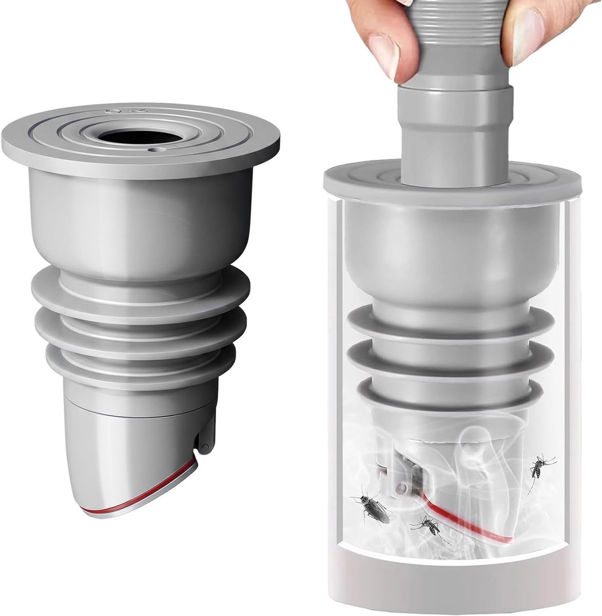 Afvoeradapter wasmachine 35-40 mm - met terugslagventiel - geursluiting - voorkomt onaangename geuren - ShopVlot
