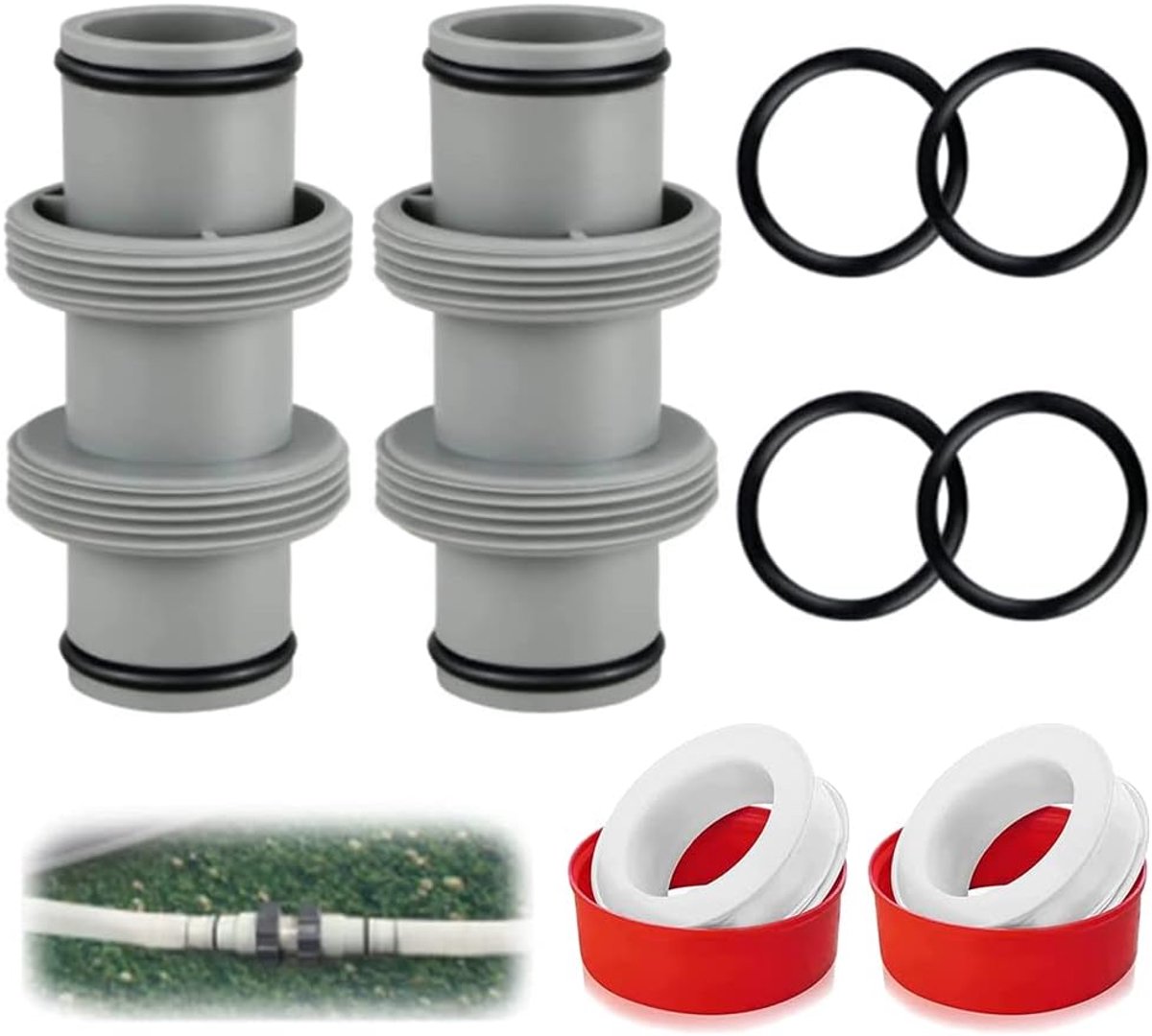 Poolslangverbinder - Verbinding kit - Adapter voor slangverlenging - Eenvoudige installatie - ShopVlot
