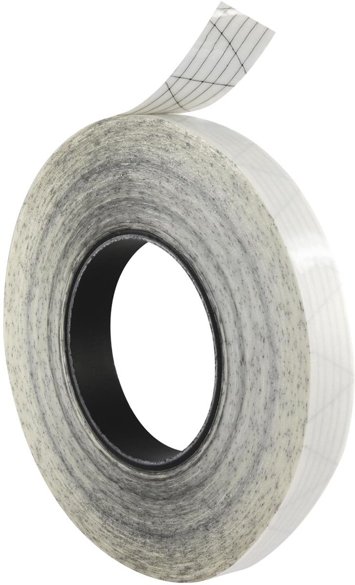 Dubbelzijdige tape 9 mm x 50 m - synthetisch rubber - hoge hechting - ideaal voor vloerstrips - ShopVlot