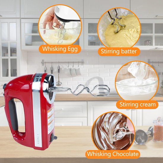 Handmixer deeghaak 2 stuks - roestvrij staal - vervangende hulpstukken - perfect voor deegmixen - ShopVlot — afbeelding 3