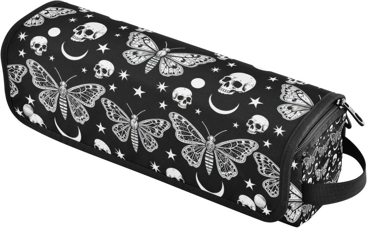 Reistas Haargereedschap - Reis Organizer - Styling Tools Opbergen - Hittebestendige Mat - 37 cm - Zwart Wit