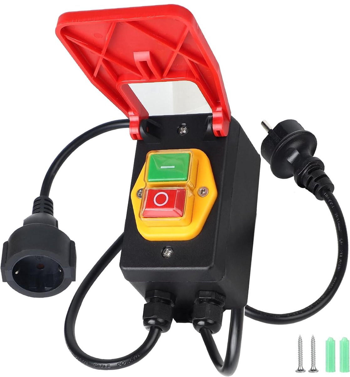 Noodstop schakelaar 230 V - 18 A - IP55 - Veiligheid voor machines - ShopVlot