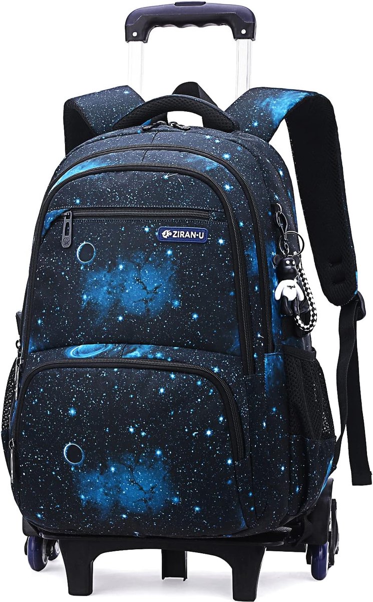 Mochila Escolar met Ruedas - Zes Wielen - Rubber - Vermindert Schouderdruk - ShopVlot