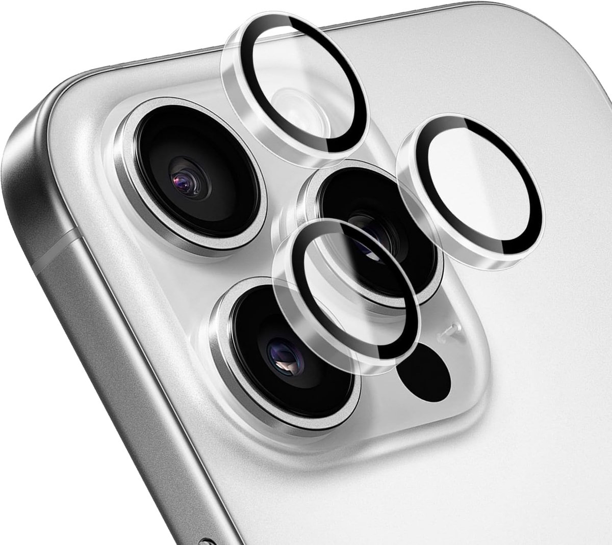 Camera lens protector 16 Pro/16 Pro Max - HD lens guards - aluminium legering - bescherming tegen vingerafdrukken - ShopVlot